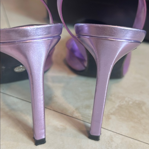 Zara Women's Transparent Purple Heels - Picture 3 of 3